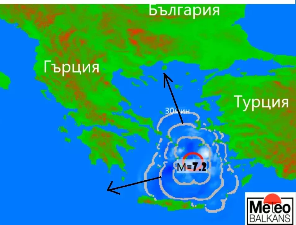 7,2 по Рихтер удря Санторини - за половин час всичко е смазано ВИДЕО #1